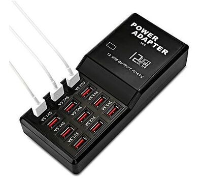 Usb fast charger, 12usb charger, 5V - 3.5A Adapters